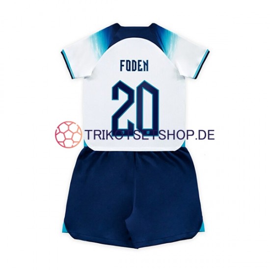 England Foden 20 World Cup 2022 Kinder Trikotset Heim Kurzarm
