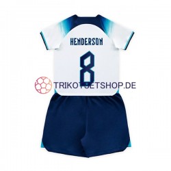 England Henderson 8 World Cup 2022 Kinder Trikotset Heim Kurzarm