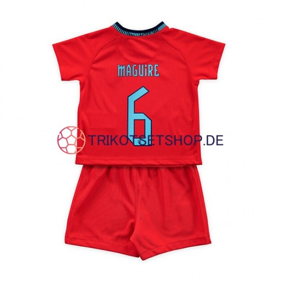 England Maguire 6 World Cup 2022 Kinder Trikotset Auswärts Kurzarm