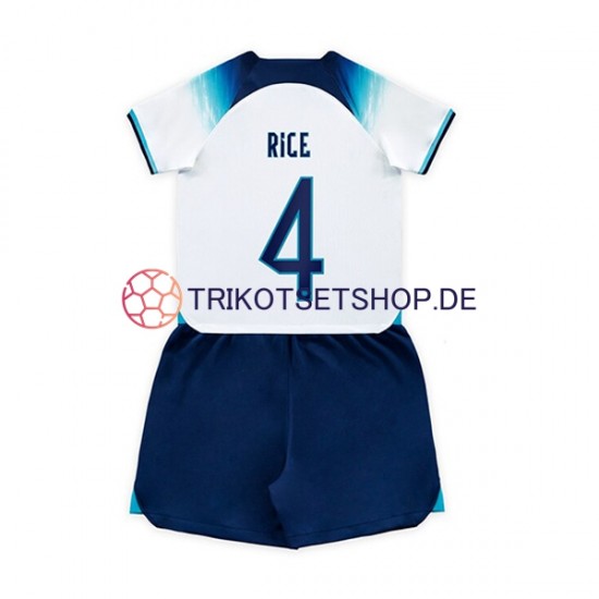 England Rice 4 World Cup 2022 Kinder Trikotset Heim Kurzarm