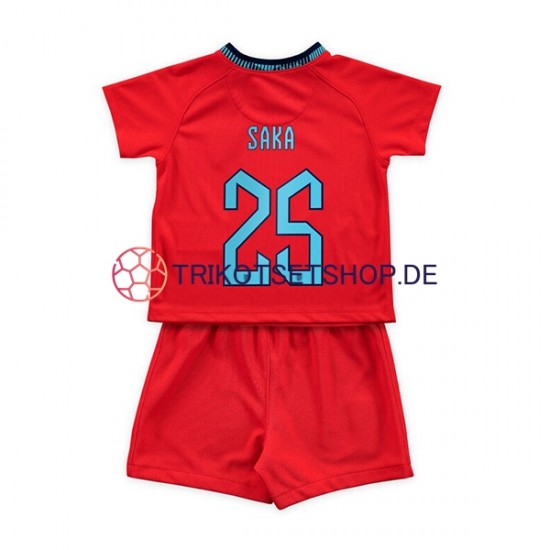 England Saka 25 World Cup 2022 Kinder Trikotset Auswärts Kurzarm