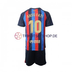 FC Barcelona Ansu Fati 10 2022-2023 Kinder Trikotset Heim Kurzarm