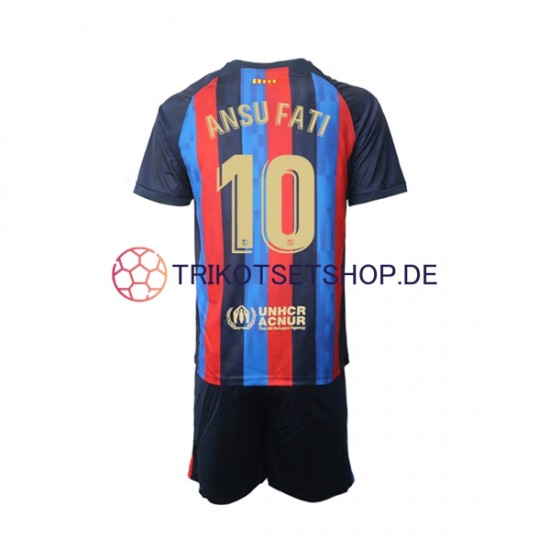 FC Barcelona Ansu Fati 10 2022-2023 Kinder Trikotset Heim Kurzarm