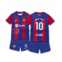 FC Barcelona Ansu Fati 10 2023-2024 Kinder Trikotset Heim Kurzarm