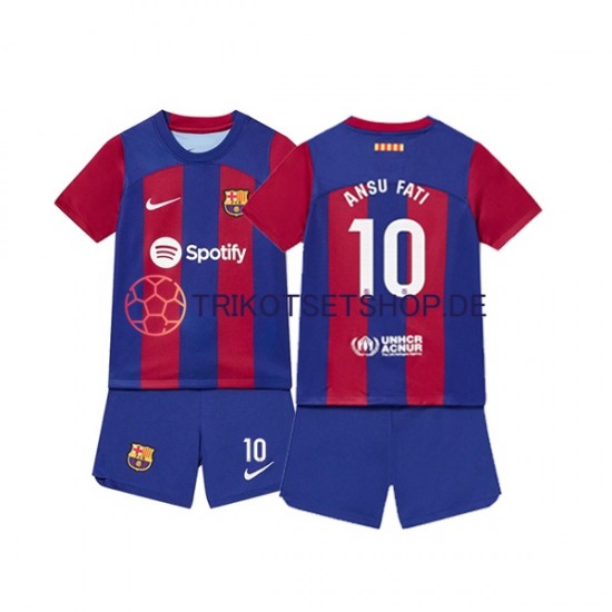 FC Barcelona Ansu Fati 10 2023-2024 Kinder Trikotset Heim Kurzarm