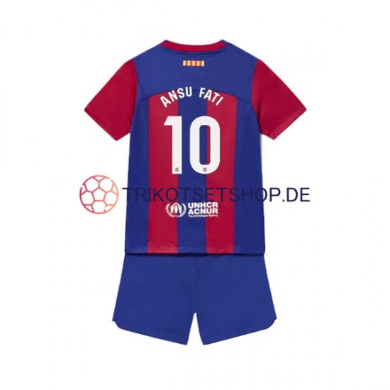 FC Barcelona Ansu Fati 10 2023-2024 Kinder Trikotset Heim Kurzarm