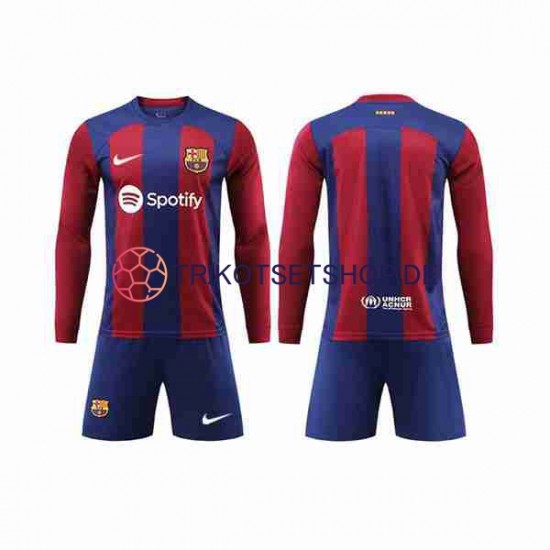 FC Barcelona 2023-2024 Kinder Trikotset Heim Langarm