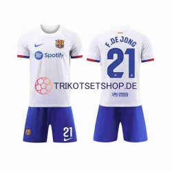 FC Barcelona Frenkie de Jong 21 2023-2024 Kinder Trikotset Auswärts Kurzarm