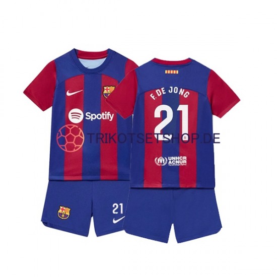 FC Barcelona Frenkie de Jong 21 2023-2024 Kinder Trikotset Heim Kurzarm