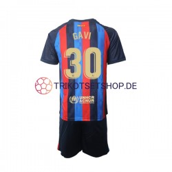 FC Barcelona Gavi 30 2022-2023 Kinder Trikotset Heim Kurzarm