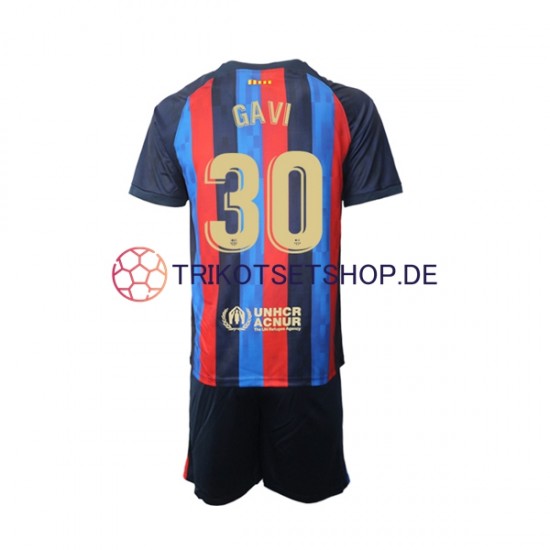 FC Barcelona Gavi 30 2022-2023 Kinder Trikotset Heim Kurzarm