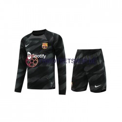 FC Barcelona 2023-2024 Torwart Kinder Trikotset Auswärts Langarm