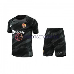 FC Barcelona 2023-2024 Torwart Kinder Trikotset Auswärts Kurzarm