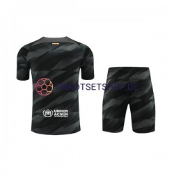 FC Barcelona 2023-2024 Torwart Kinder Trikotset Auswärts Kurzarm