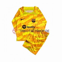 FC Barcelona 2023-2024 Torwart Kinder Trikotset Viertes Langarm