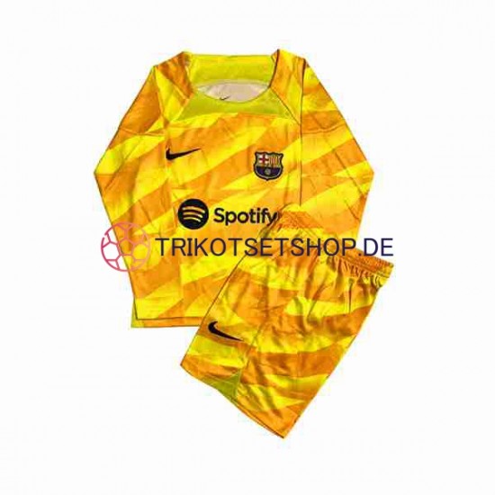 FC Barcelona 2023-2024 Torwart Kinder Trikotset Viertes Langarm