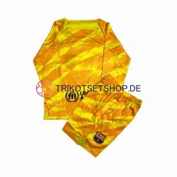 FC Barcelona 2023-2024 Torwart Kinder Trikotset Viertes Langarm