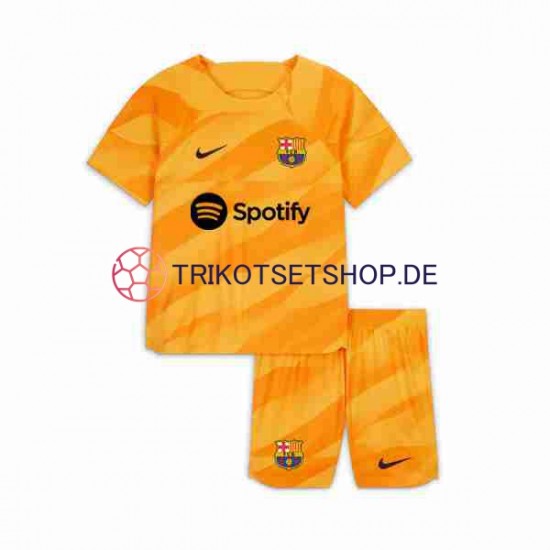 FC Barcelona 2023-2024 Torwart Kinder Trikotset Viertes Kurzarm