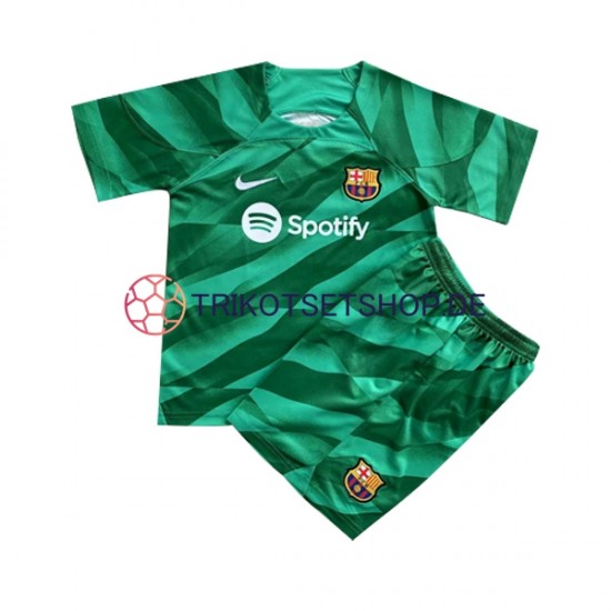 FC Barcelona 2023-2024 Torwart Kinder Trikotset Heim Kurzarm