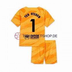 FC Barcelona Ter Stegen 1 2023-2024 Torwart Kinder Trikotset Viertes Kurzarm