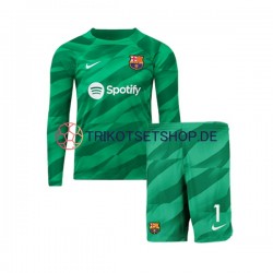 FC Barcelona Ter Stegen 1 2023-2024 Torwart Kinder Trikotset Heim Langarm