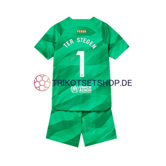 FC Barcelona Ter Stegen 1 2023-2024 Torwart Kinder Trikotset Heim Kurzarm