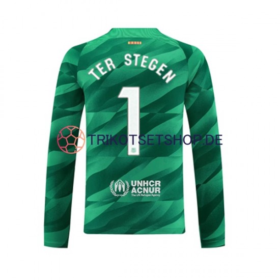 FC Barcelona Ter Stegen 1 2023-2024 Torwart Herren Trikot Heim Langarm