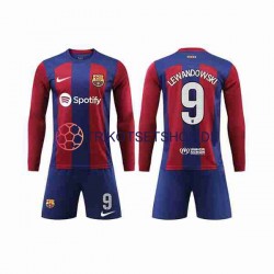 FC Barcelona LEWANDOWSKI 9 2023-2024 Kinder Trikotset Heim Langarm