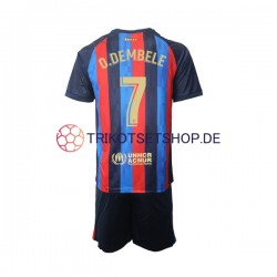 FC Barcelona Ousmane Dembele 7 2022-2023 Kinder Trikotset Heim Kurzarm