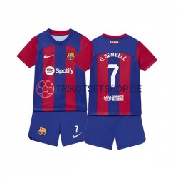FC Barcelona Ousmane Dembele 7 2023-2024 Kinder Trikotset Heim Kurzarm
