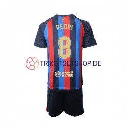 FC Barcelona Pedri 8 2022-2023 Kinder Trikotset Heim Kurzarm