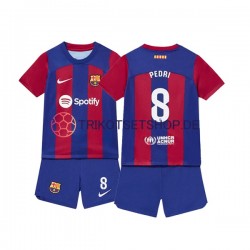 FC Barcelona Pedri 8 2023-2024 Kinder Trikotset Heim Kurzarm