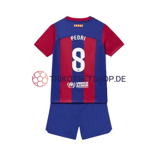 FC Barcelona Pedri 8 2023-2024 Kinder Trikotset Heim Kurzarm