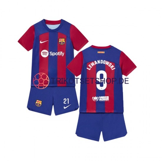FC Barcelona Robert Lewandowski 9 2023-2024 Kinder Trikotset Heim Kurzarm