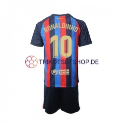 FC Barcelona Ronaldinho 10 2022-2023 Kinder Trikotset Heim Kurzarm
