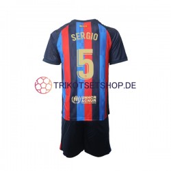 FC Barcelona Sergio Busquets 5 2022-2023 Kinder Trikotset Heim Kurzarm