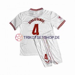 FC Sevilla Sergio Ramos 4 2023-2024 Kinder Trikotset Heim Kurzarm