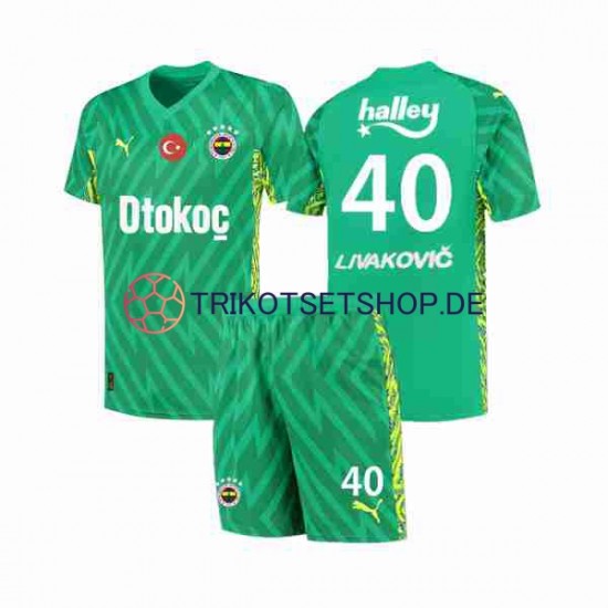 Fenerbahce Livakovic 40 2023-2024 Torwart Kinder Trikotset Heim Kurzarm