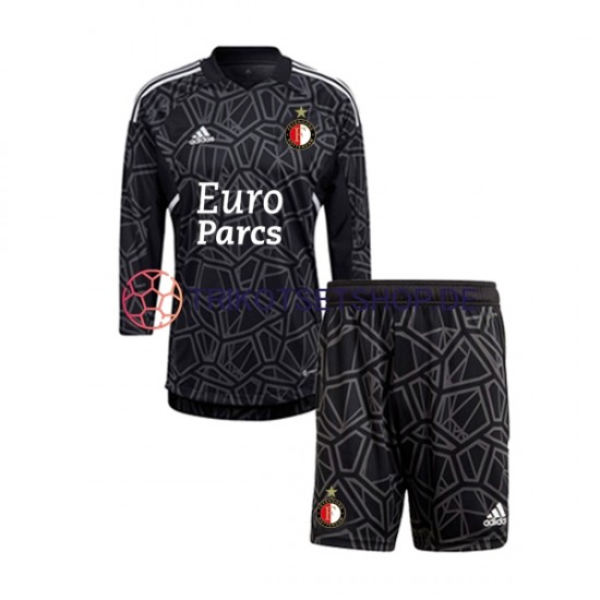 Feyenoord Rotterdam 2022-2023 Torwart Kinder Trikotset Viertes Langarm