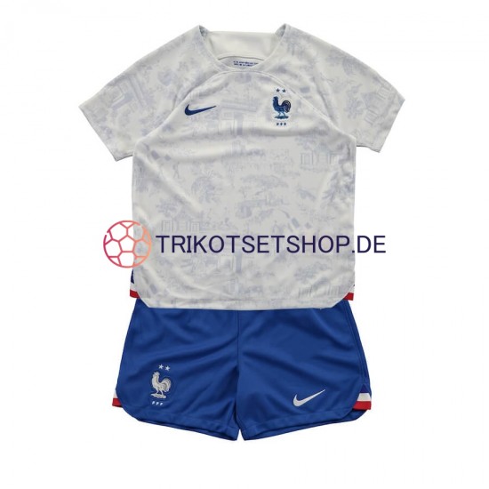 Frankreich World Cup 2022 Kinder Trikotset Auswärts Kurzarm
