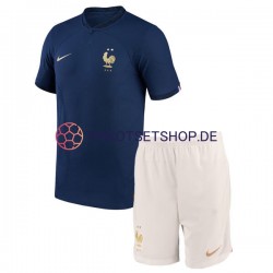 Frankreich World Cup 2022 Kinder Trikotset Heim Kurzarm