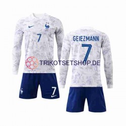 Frankreich Griezmann 7 World Cup 2022 Kinder Trikotset Auswärts Langarm