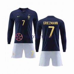 Frankreich Griezmann 7 World Cup 2022 Kinder Trikotset Heim Langarm