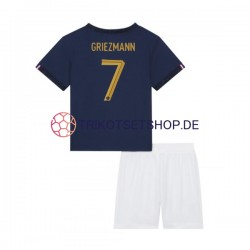 Frankreich Griezmann 7 World Cup 2022 Kinder Trikotset Heim Kurzarm
