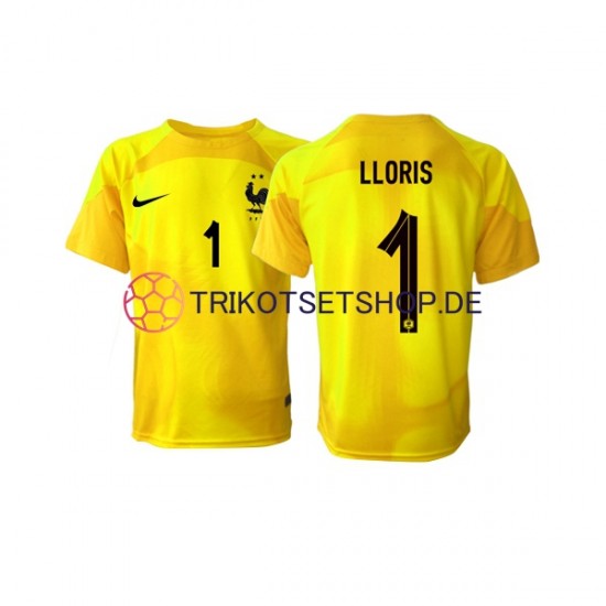 Frankreich Hugo Lloris 1 World Cup 2022 Torwart Herren Trikot Ausweich Kurzarm