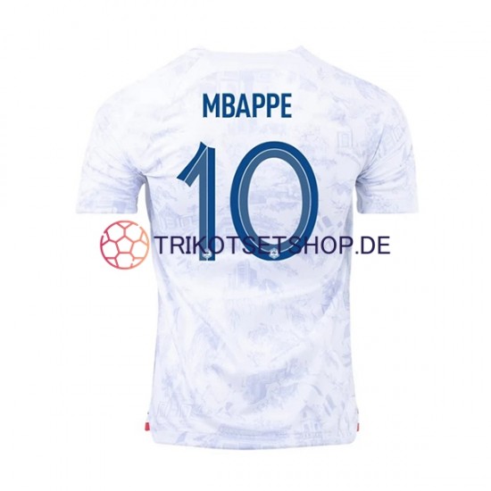 Frankreich Mbappé 10 World Cup 2022 Herren Trikot Auswärts Kurzarm