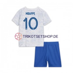 Frankreich Mbappé 10 World Cup 2022 Kinder Trikotset Auswärts Kurzarm