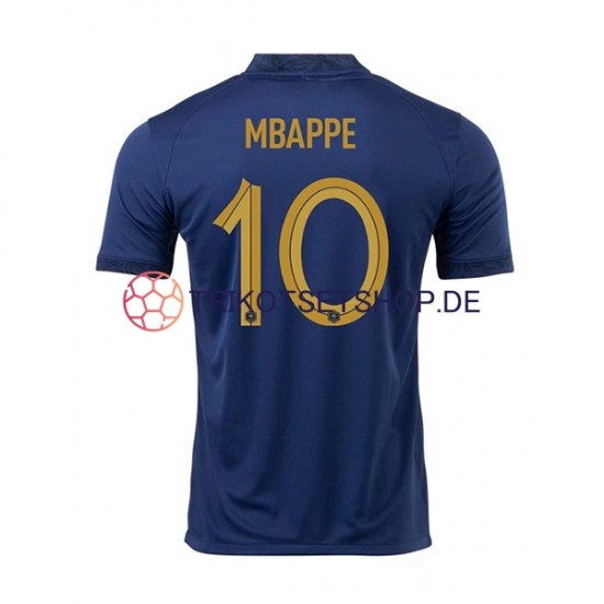 Frankreich Mbappé 10 World Cup 2022 Herren Trikot Heim Kurzarm