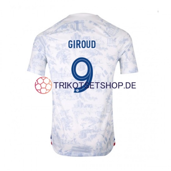 Frankreich Olivier Giroud 9 World Cup 2022 Herren Trikot Auswärts Kurzarm