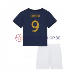 Frankreich Olivier Giroud 9 World Cup 2022 Kinder Trikotset Heim Kurzarm